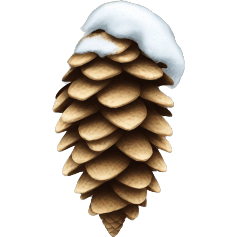 spruce pine cone snowy emoji