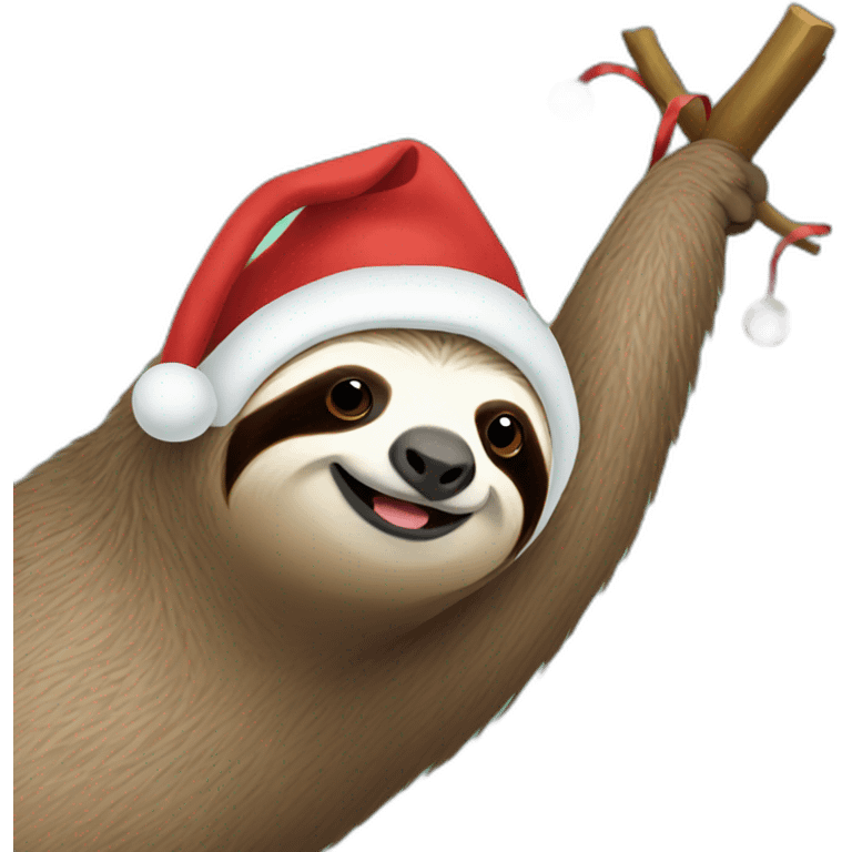 Sloth wearing for Christmas  emoji