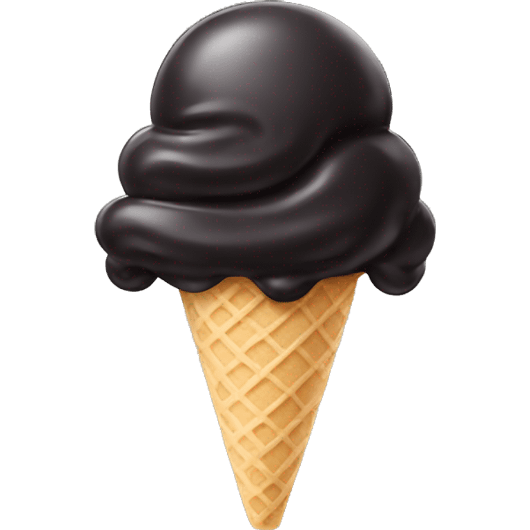 black ice cream emoji