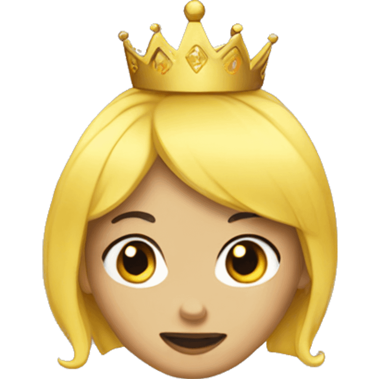 yellow princess with black hair emoji