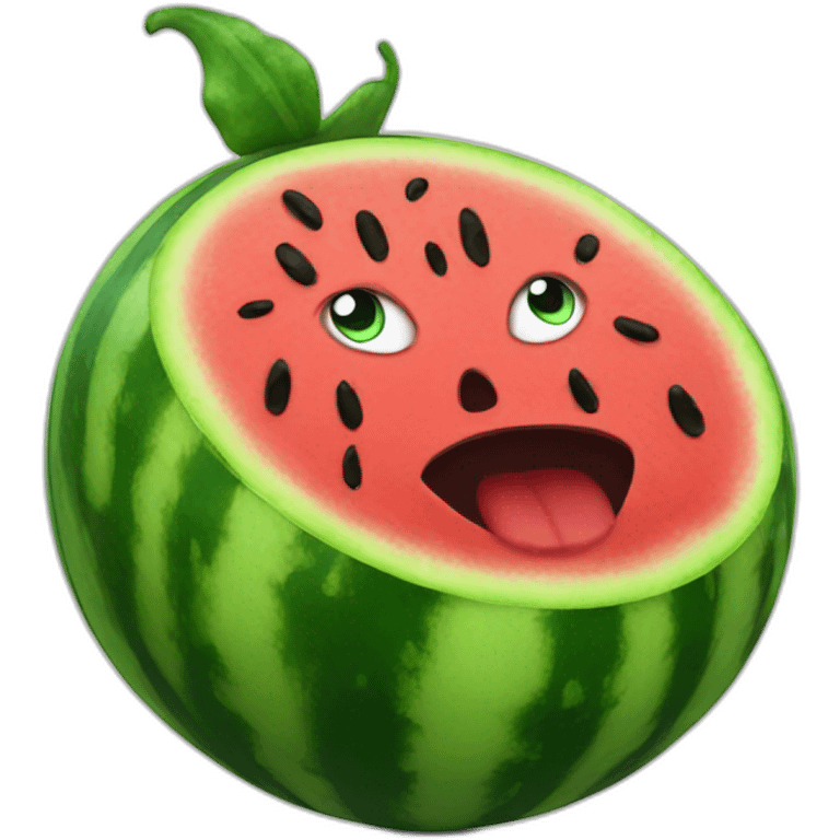 evil watermelon  emoji