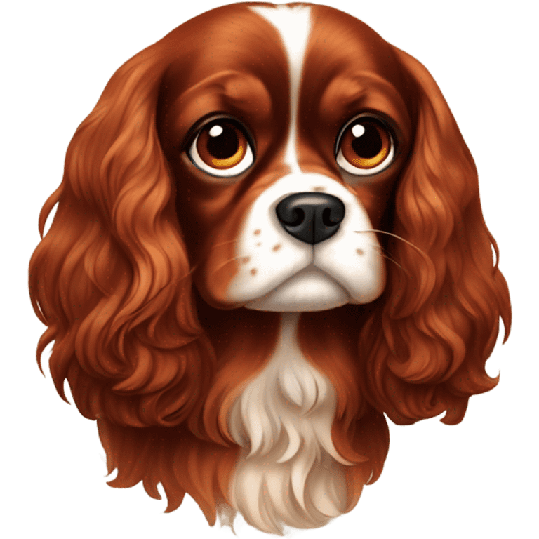 Ruby King Charles Cavalier emoji