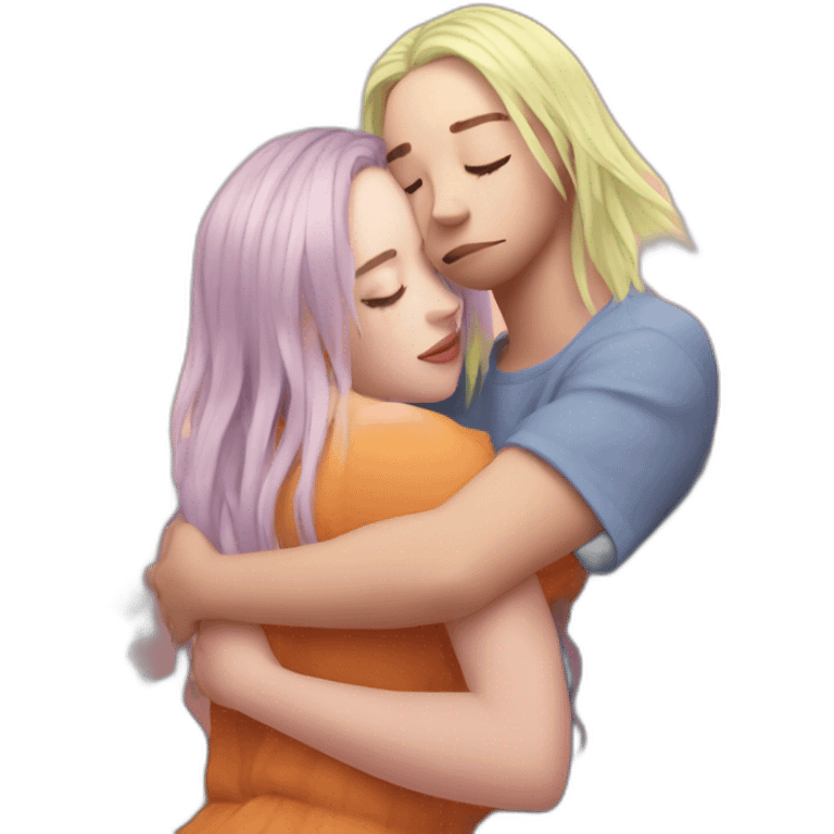 Doja cat hug billie eilish emoji