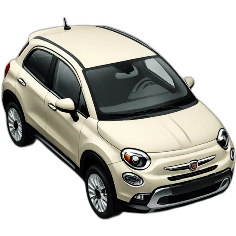 Fiat 500 x emoji