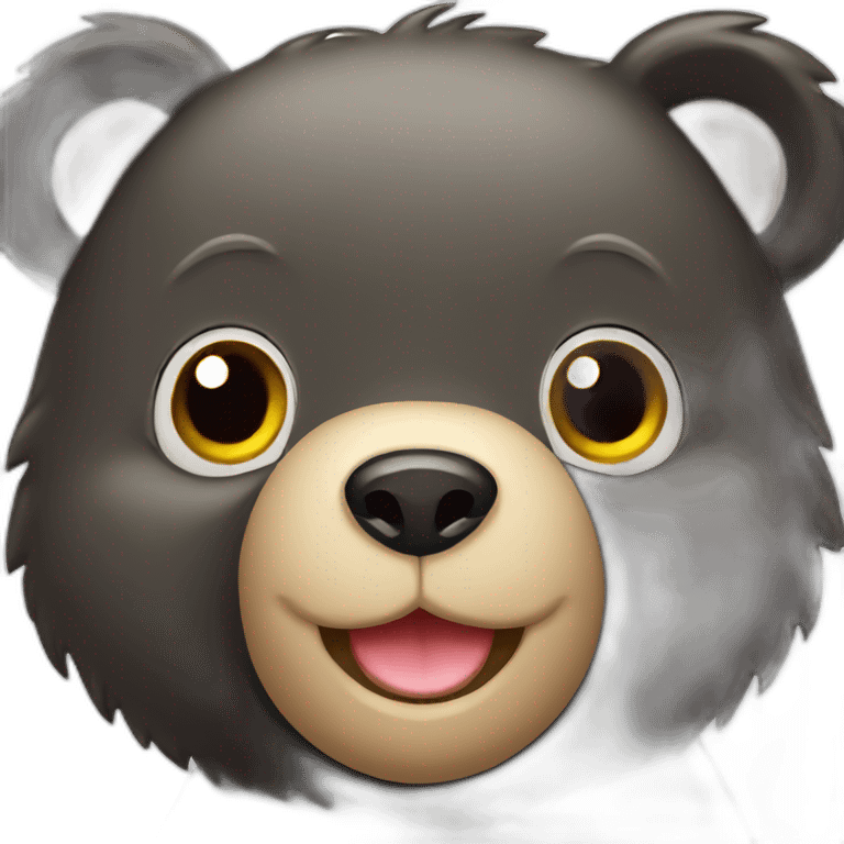 Cute black bear emoji