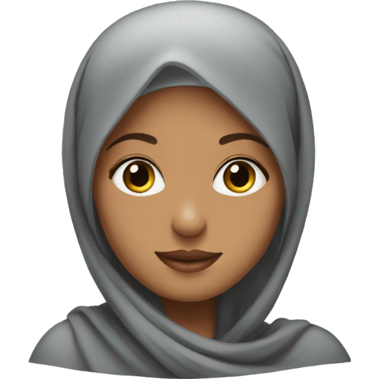 A girl with a hijab and dangle earrings emoji