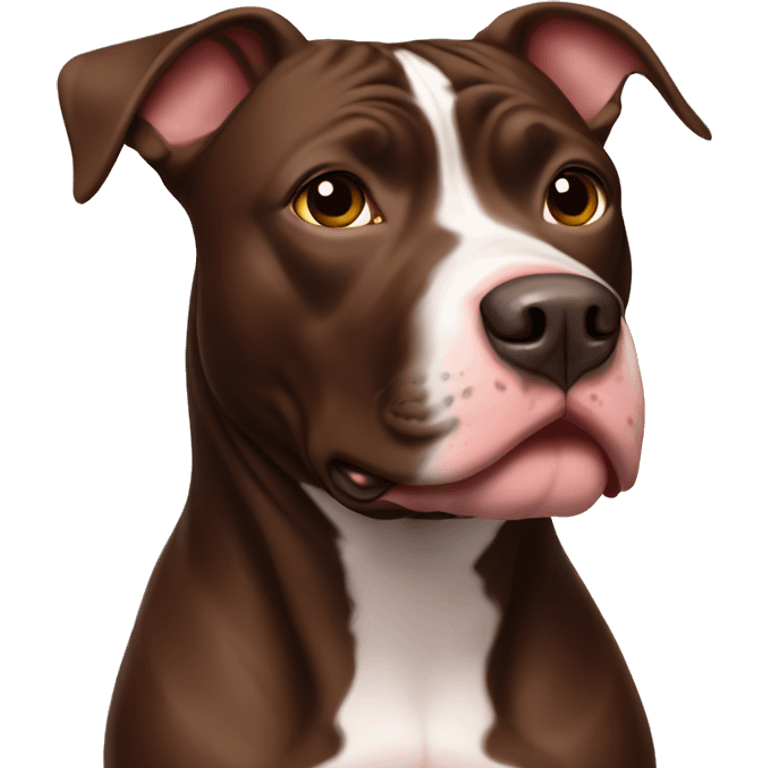 Chocolate pitbull  emoji