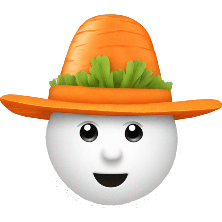 a carrot with a hat emoji