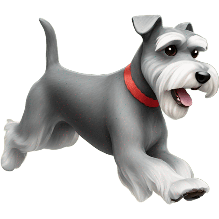 Miniature schnauzer speeding  emoji