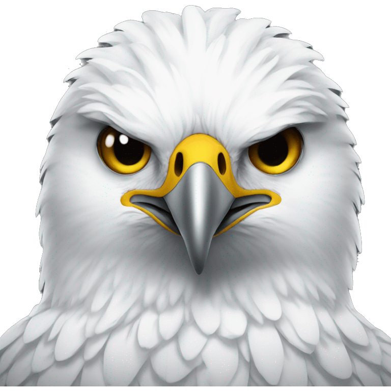 white hawk face emoji