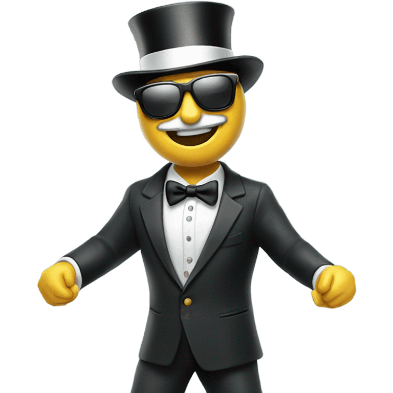 monopoly man celebrating in sunglasses, full body emoji