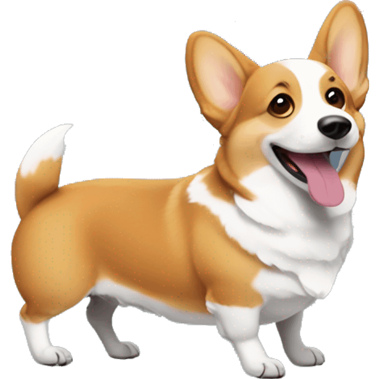 Corgi with balloons emoji