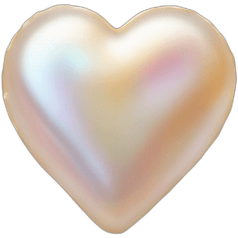 Heart shaped pearl in shell  emoji