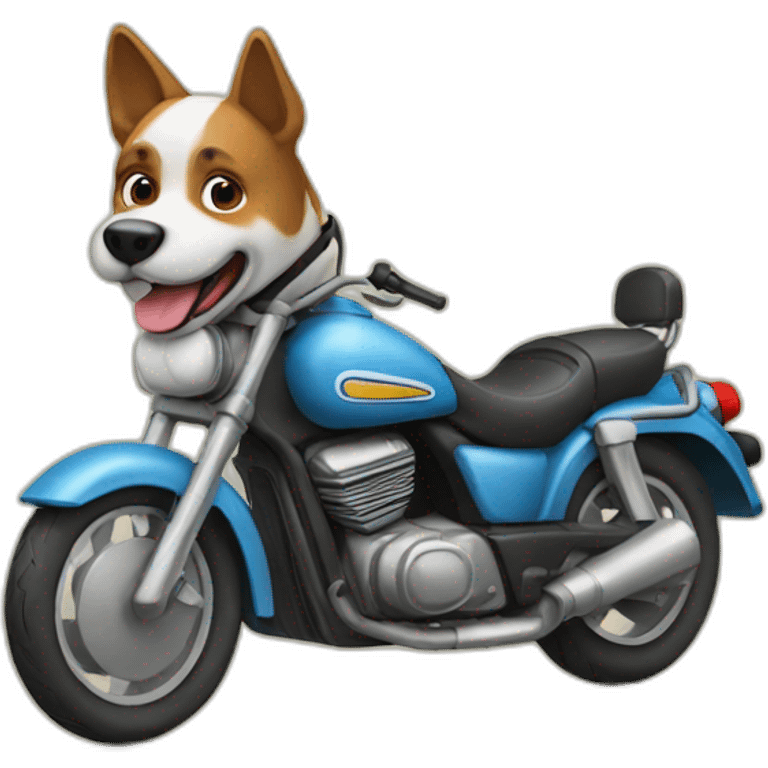 Chien en moto emoji