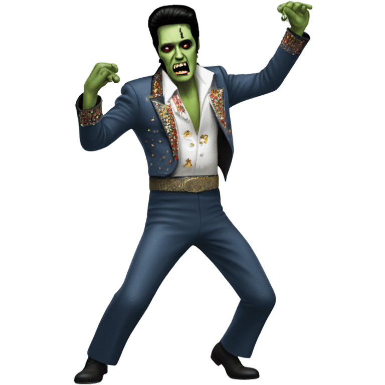 elvis zombie dancing emoji