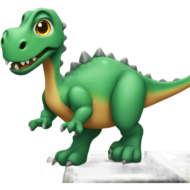 Dinosaur that has a train for legs emoji