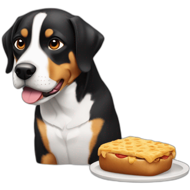 Entlebucher zennenhund eating emoji