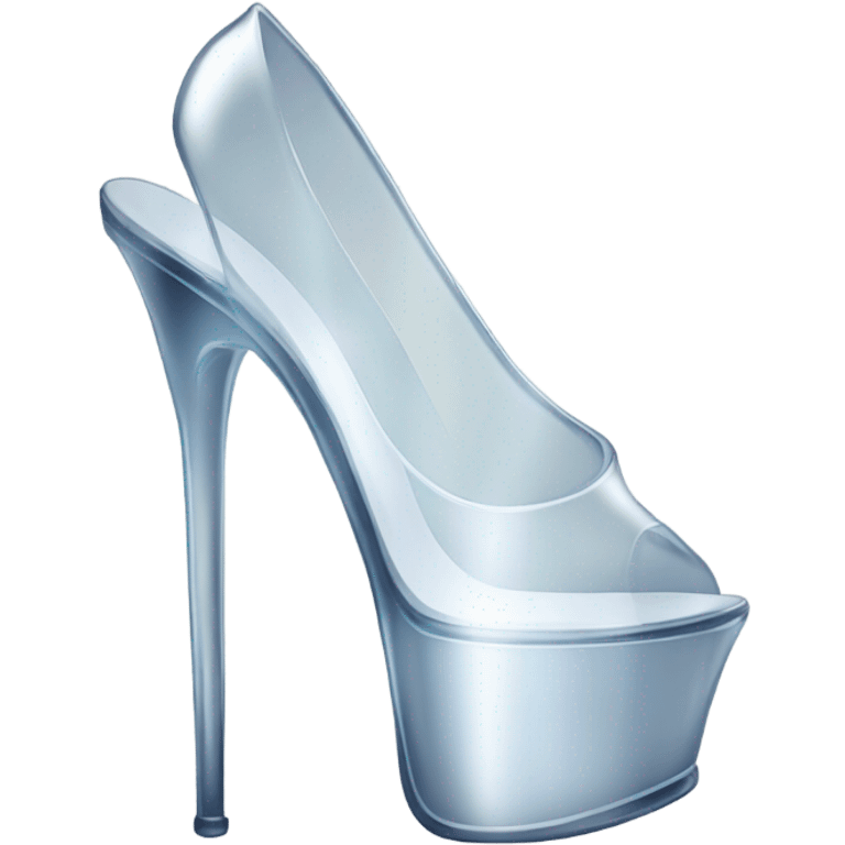 clear high heel with plateau emoji