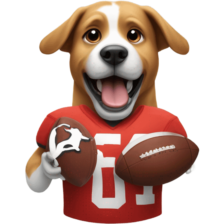 Dog in NFL emoji