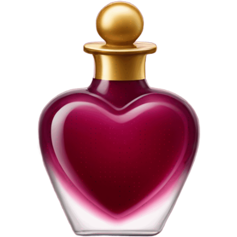 Burgundy perfume heart shaped  emoji