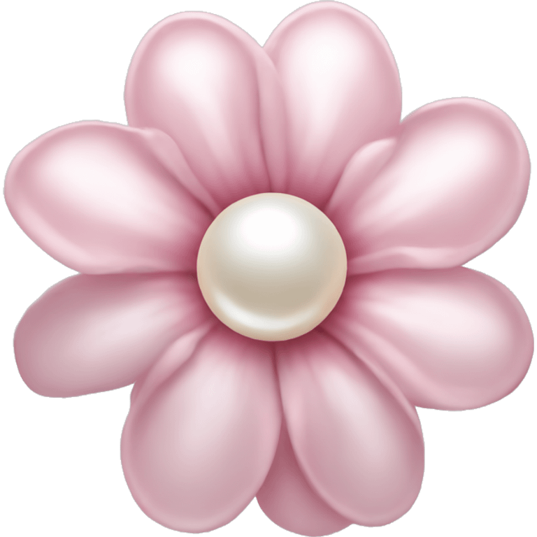 Pearl light pink flower emoji