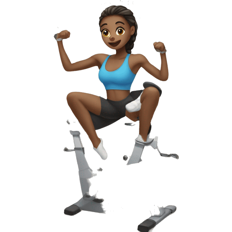 Girl at gym  emoji