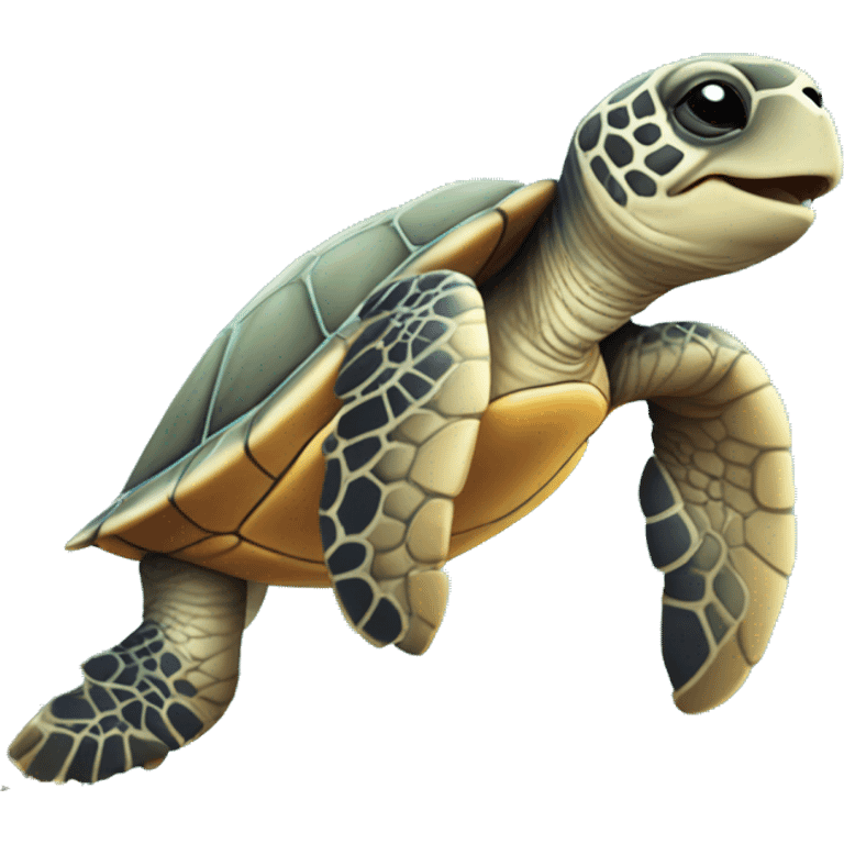 Sea turtle wearing a Hawaiian lei’ emoji