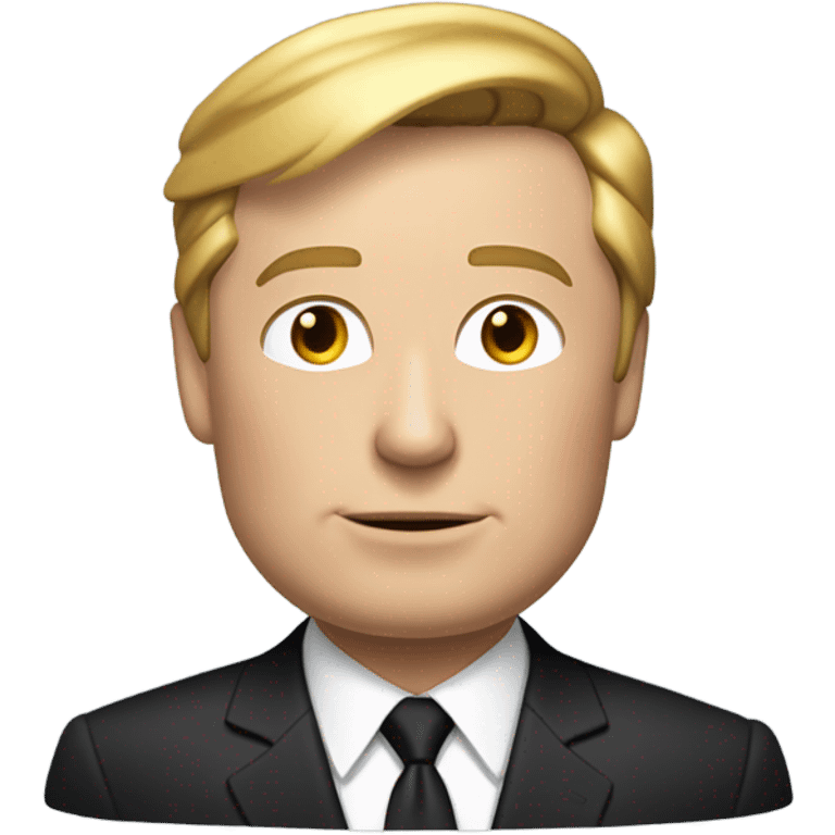 Elon musk with donald trump hair  emoji