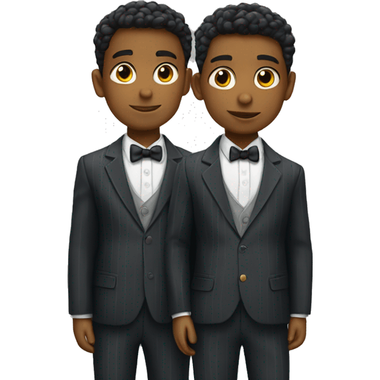 two boys in pinstripe suit emoji