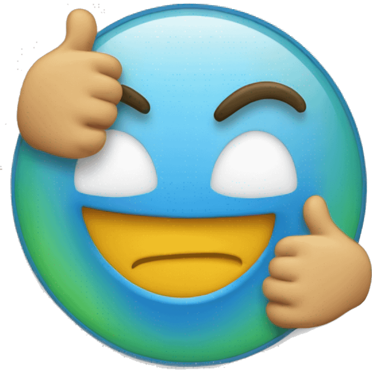 very happy emoji circle with thumb up emoji