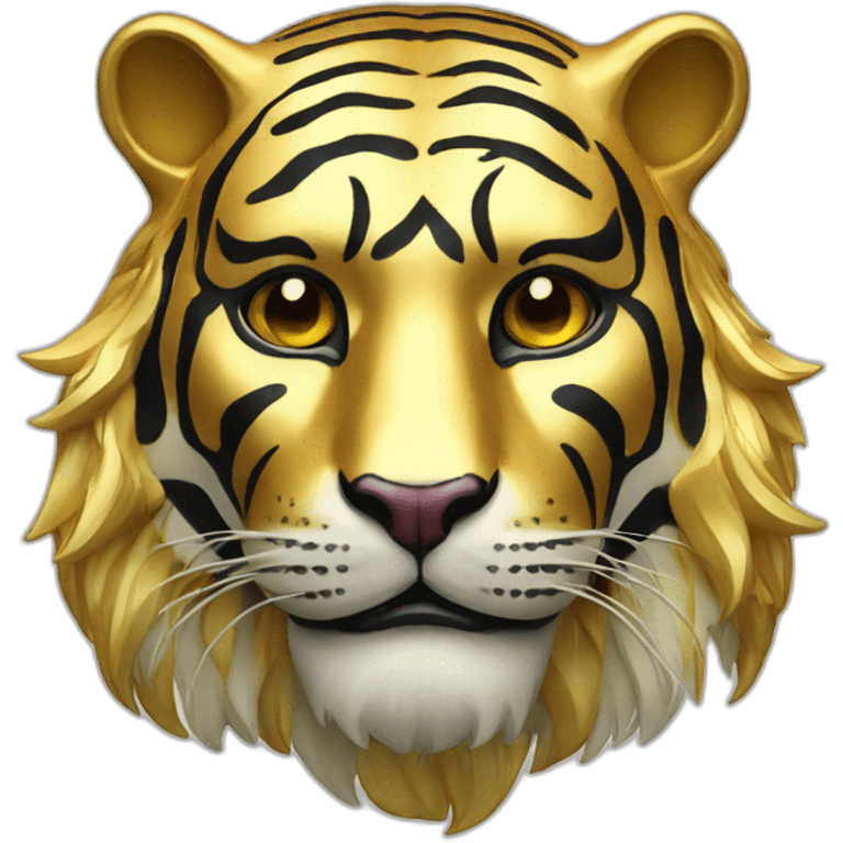 gold rainbow tiger Japanese mask emoji