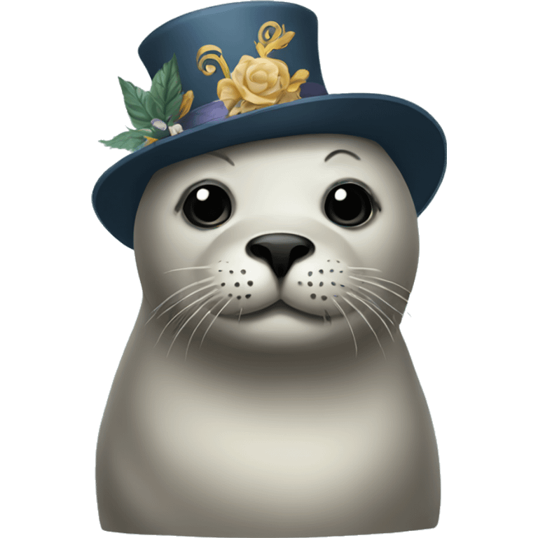 seal with a fancy hat emoji