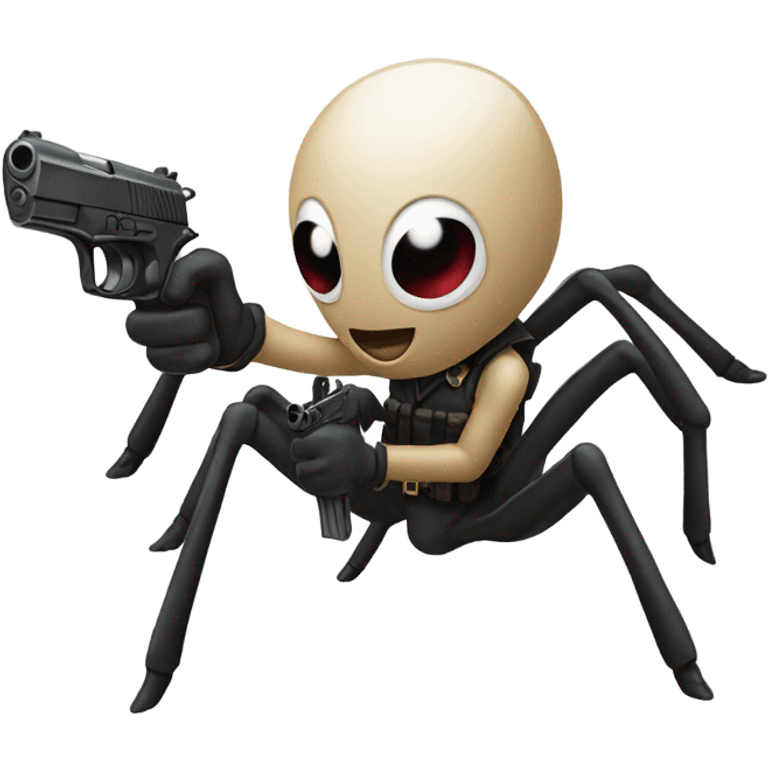 Spider with a gun emoji