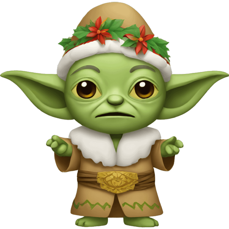 mexican yoda festive with mustache emoji