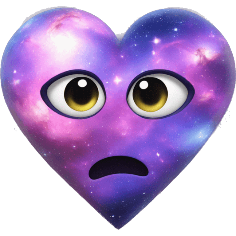 galaxy in 3d heart emoji