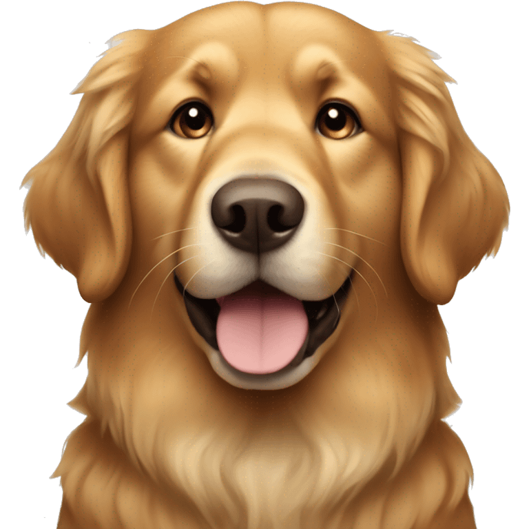 Brown fluffy golden retriever type dog emoji