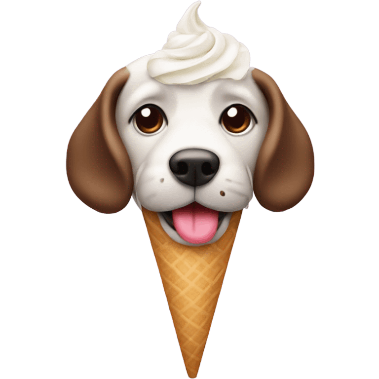 Dog with ice cream emoji