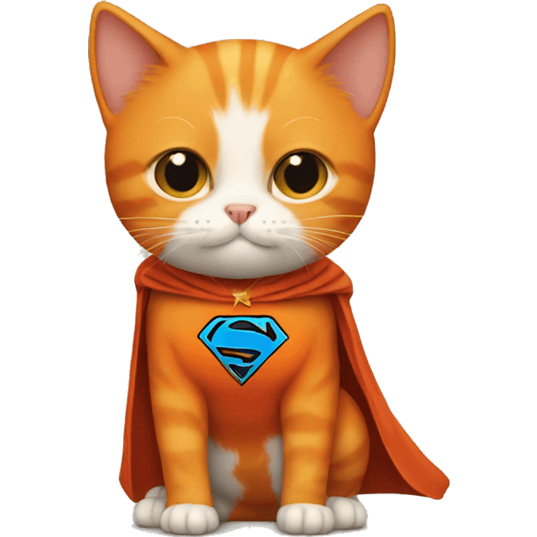 Orange super man cat emoji