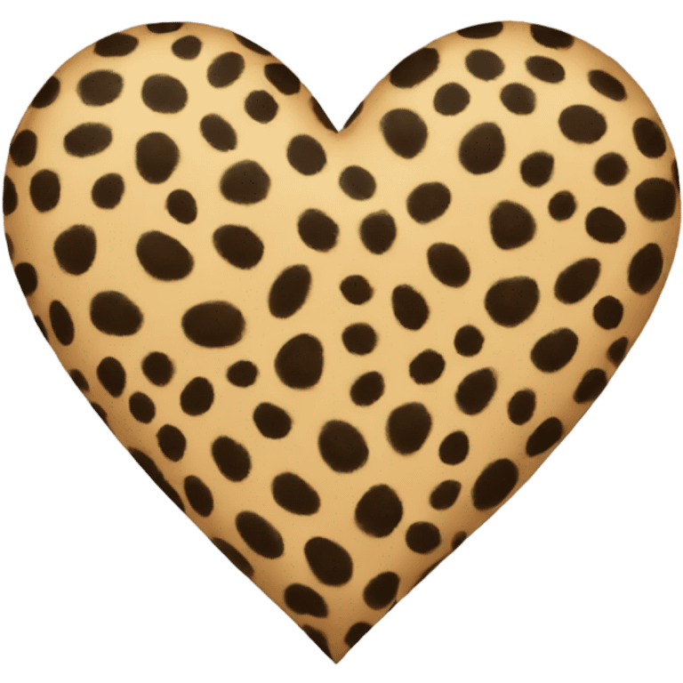 Cheetah print heart emoji