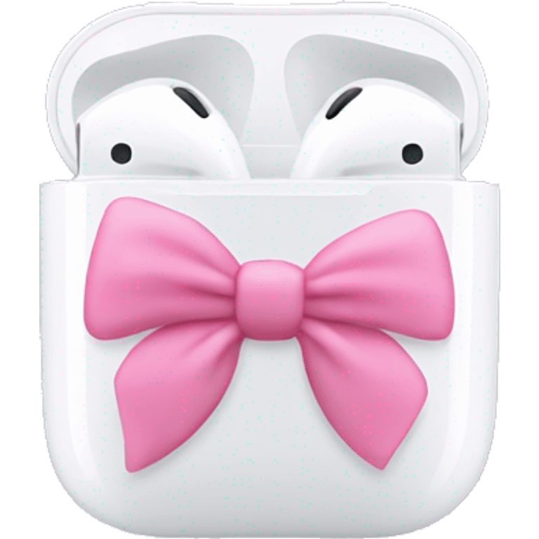 AirPod maxes with little pink bows emoji