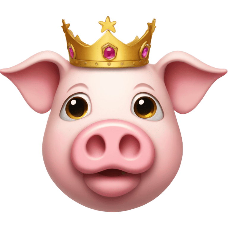 Pig wearing a crown with a halo  emoji