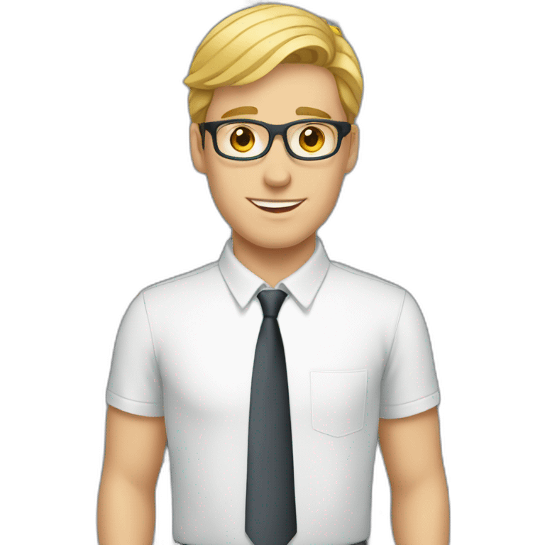 young white man as a PLC engineer emoji