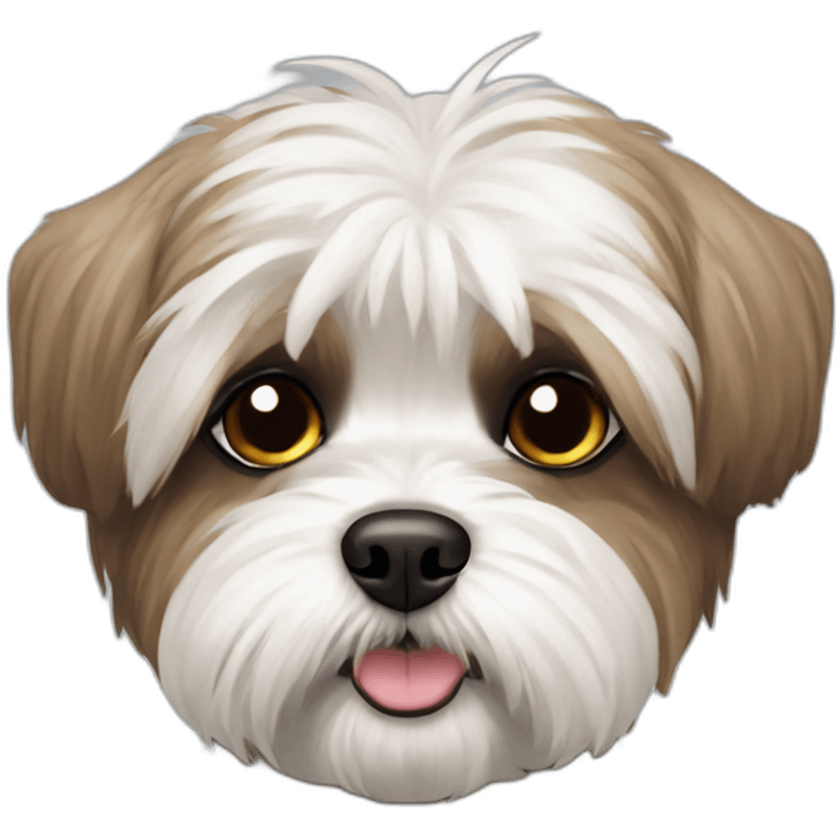 Dog shih tzu westie mix dark fur emoji