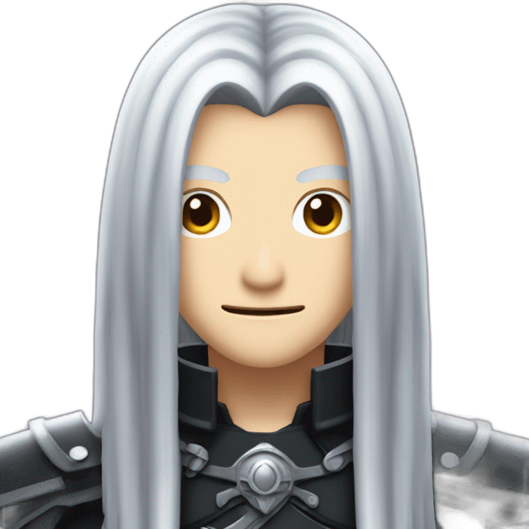 Sephiroth with an IPhone emoji