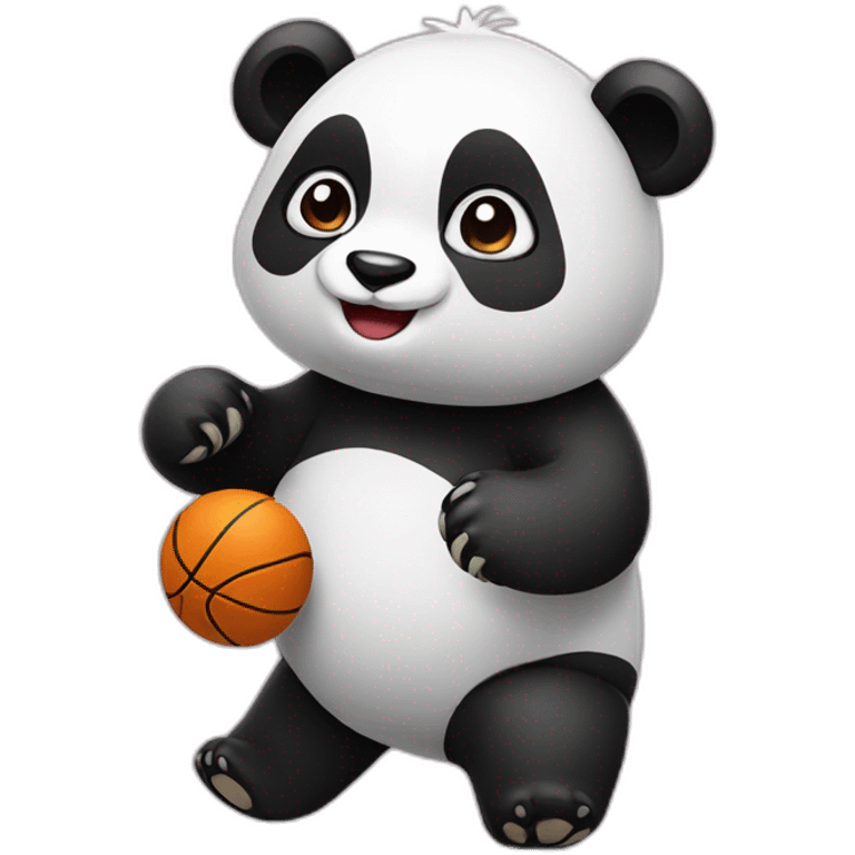 Panda playing with a ball emoji