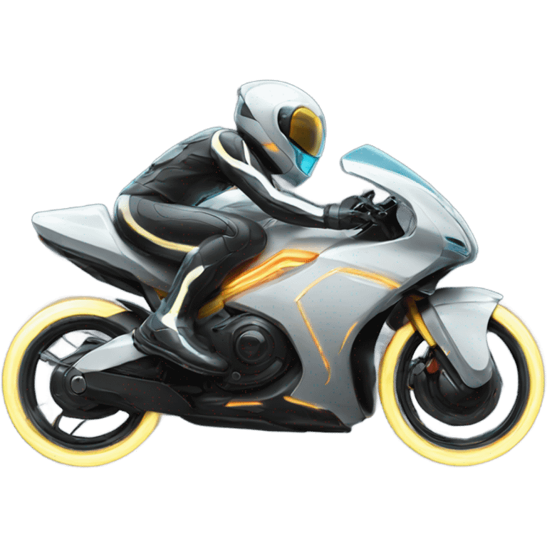 tron bike doing a wheelie  emoji