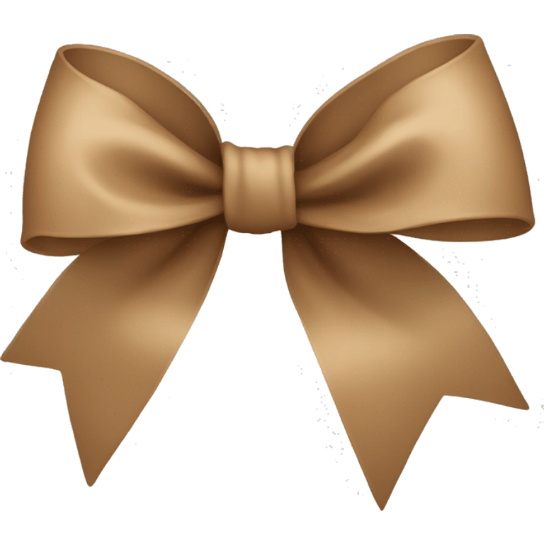 Light brown Christmas bow emoji