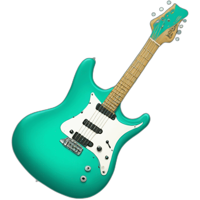 teal guitar emoji