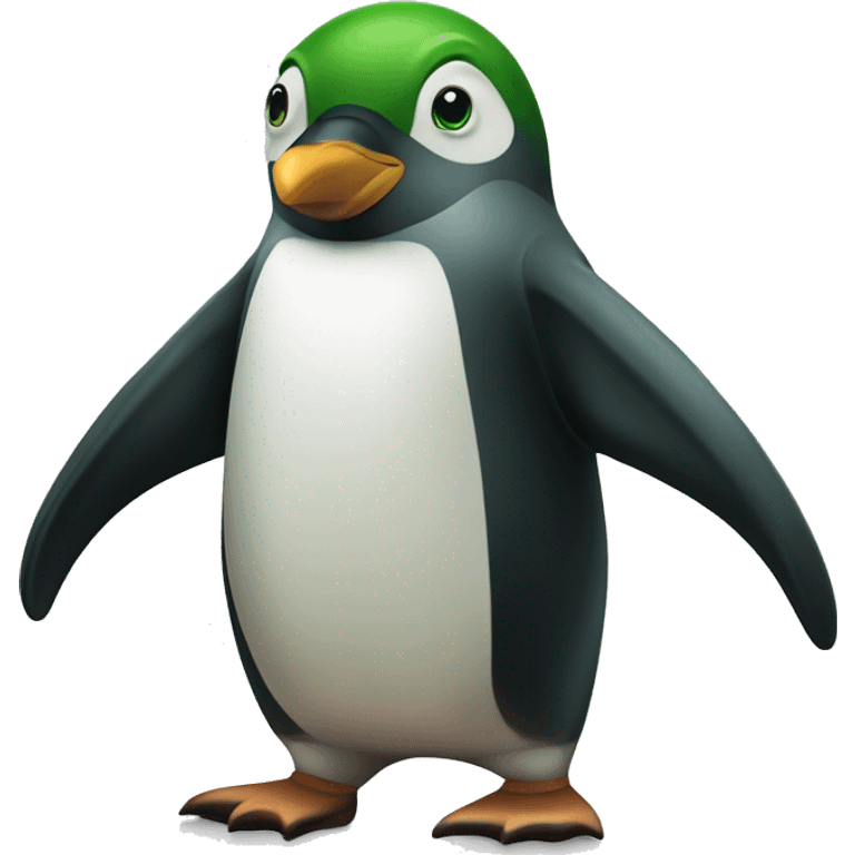 green friendly pinguin emoji