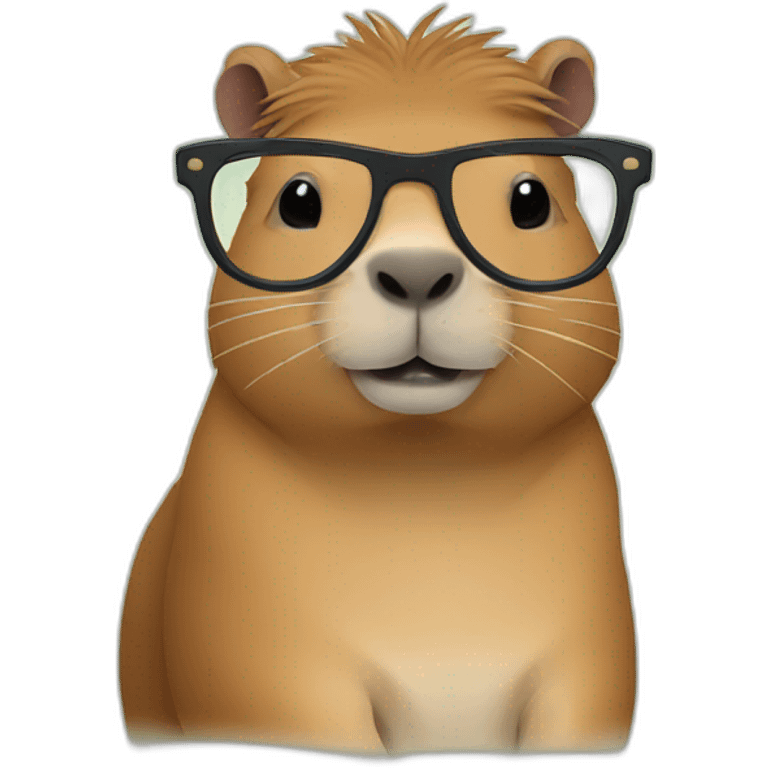 Capybara with glasses  emoji